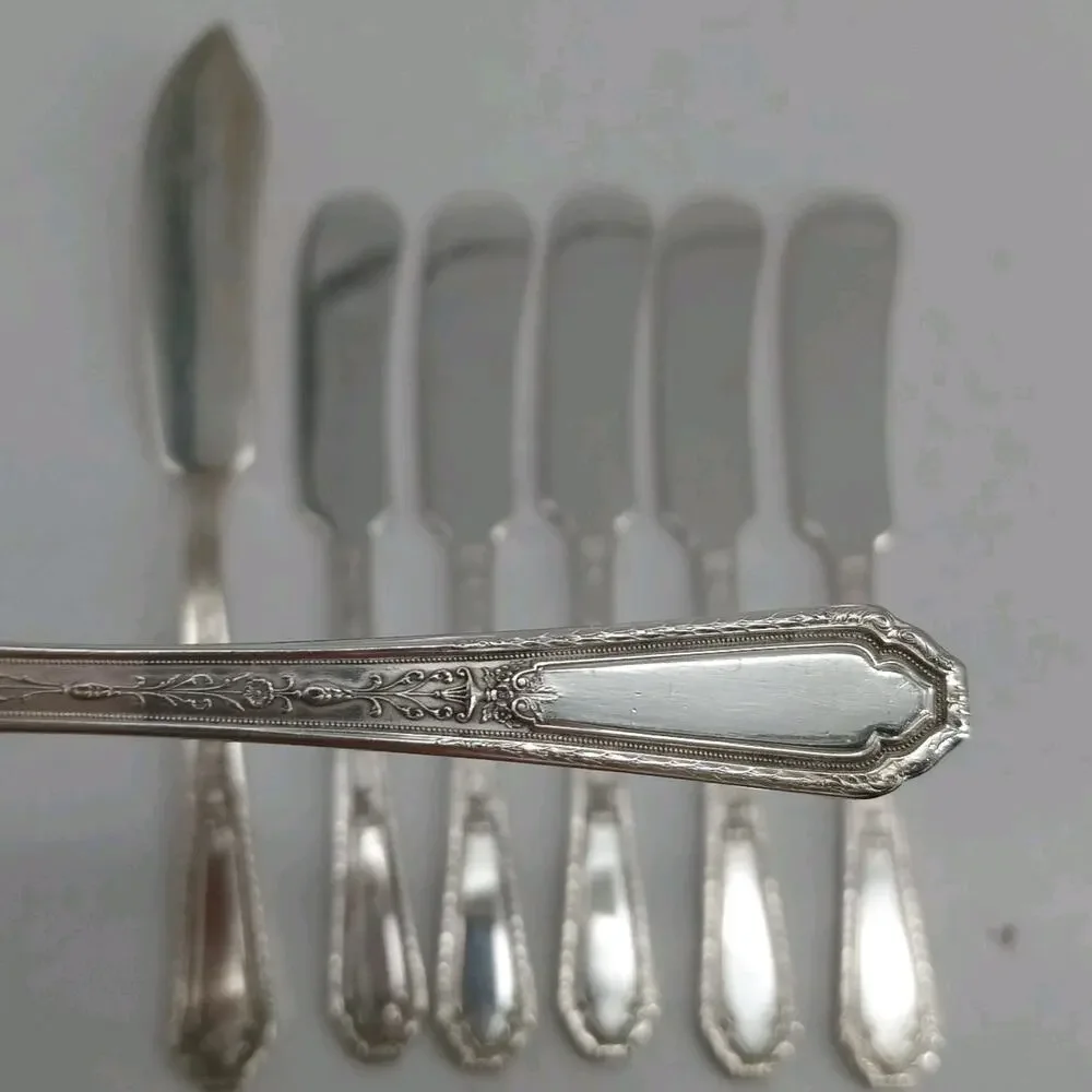 7X Spr ROGERS Extra Plate SilverPlate CHALFONTE Spreaders Flatware